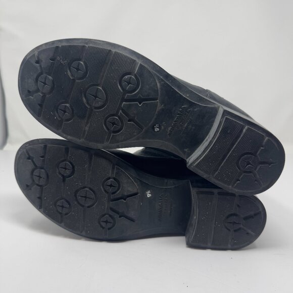 Aquatalia Black Leather Quilted Moto Boots Zippered US 9 1/2 - Picture 7 of 8